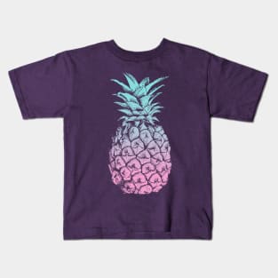 Black Pineapple Gradient Kids T-Shirt